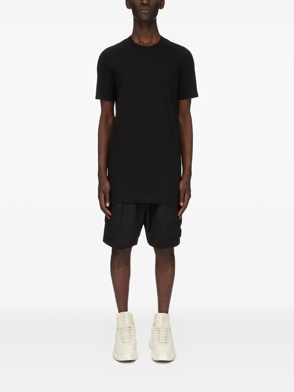 Хлопковая футболка с короткими рукавами Rick Owens, черный — фото 2