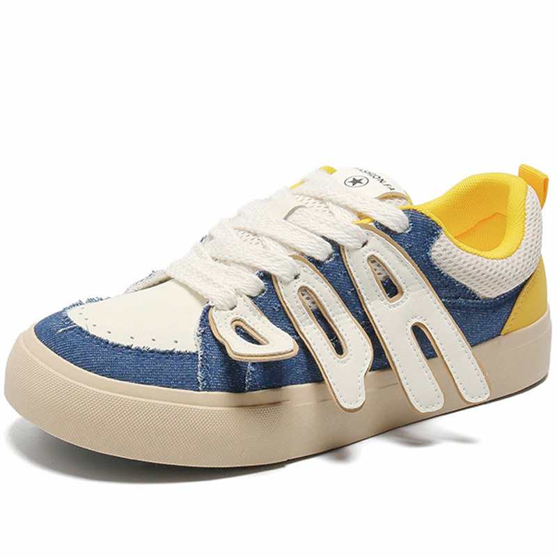 

Meiretu Мужские устойчивые к истиранию сбалансированные легкие низкие скейтерские кеды Denim Yellow, цвет Denim Yellow