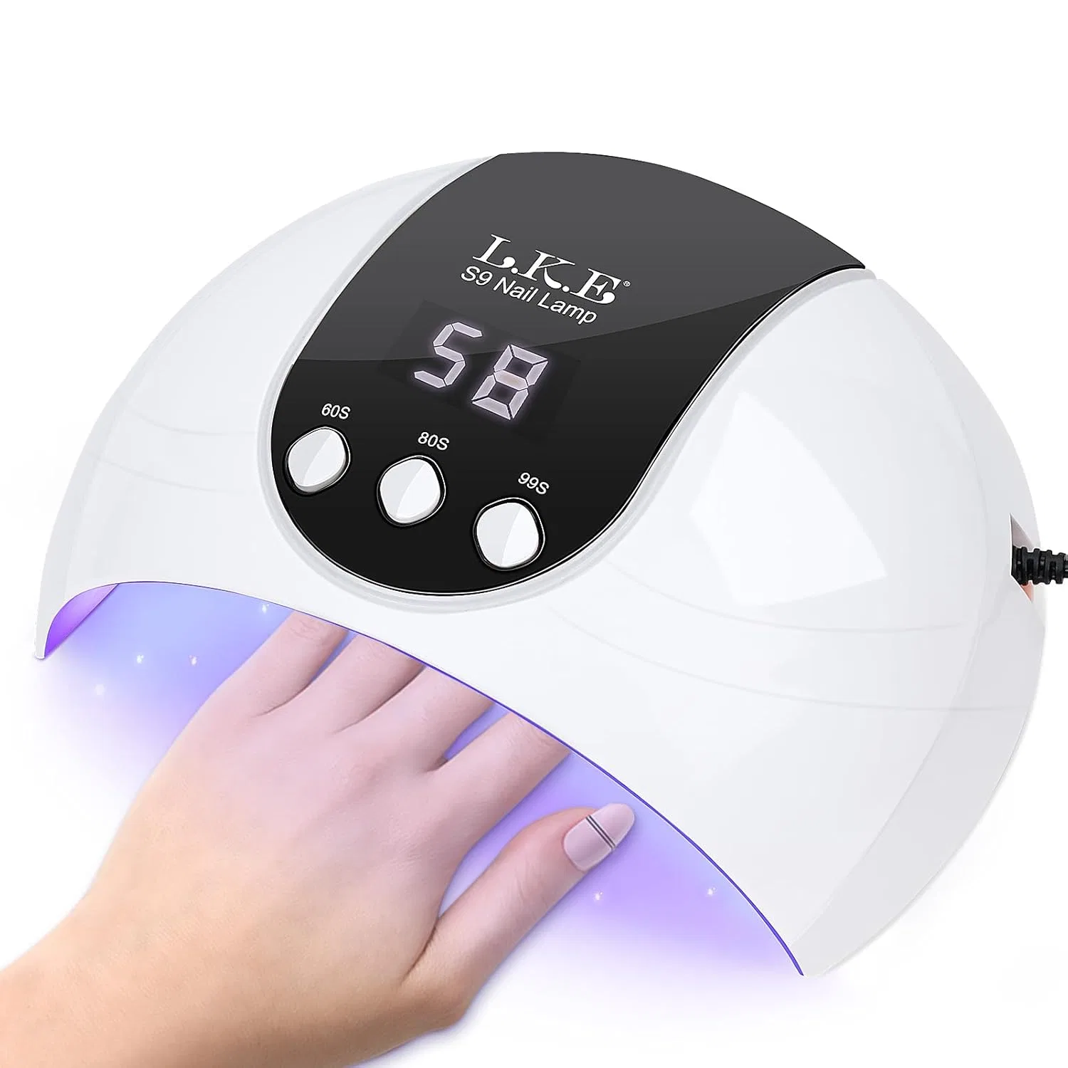 UV LED лампа для ногтей 54 Вт с автоматическим датчиком и ЖК-дисплеем Lke, 2-White