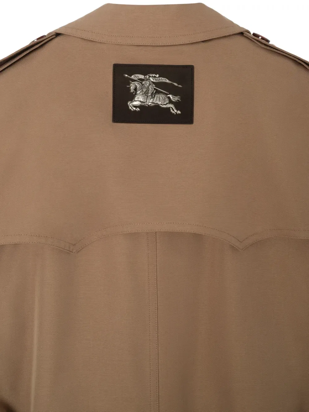 Тренч BURBERRY Foxfield, длинный, из шелка и хлопка, бежевый — фото 2