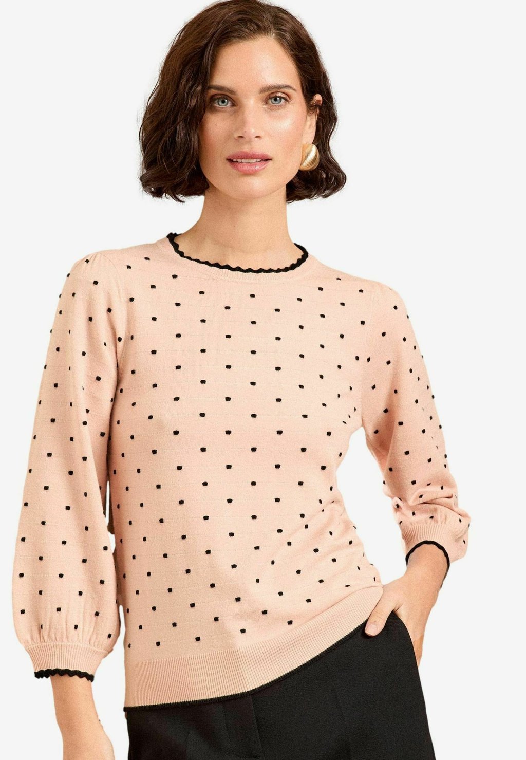 

Джемпер SPOT SCALLOP NECK FINE GAUGE Love & Roses, розовый