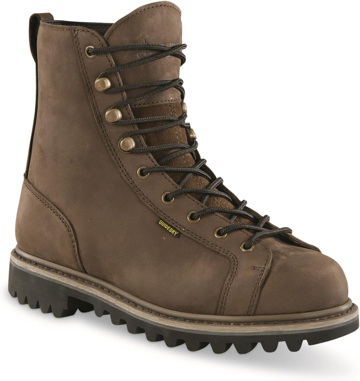 

Мужские охотничьи ботинки Guide Gear 2.0 с шнуровкой до носка, водонепроницаемые, высота 20 см; утеплитель 400 грамм, коричневый
