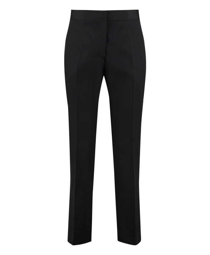 

Укороченные шерстяные брюки Jil Sander, черный