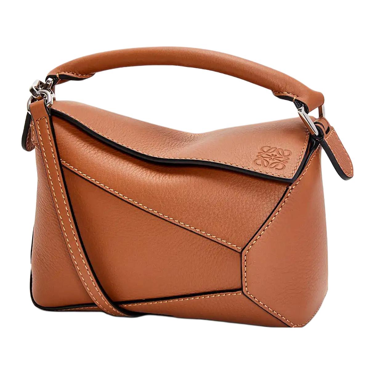 

LOEWE Кожаная головоломка с коровой мини-сумка через плечо женская сумка кроссбоди бежевая
