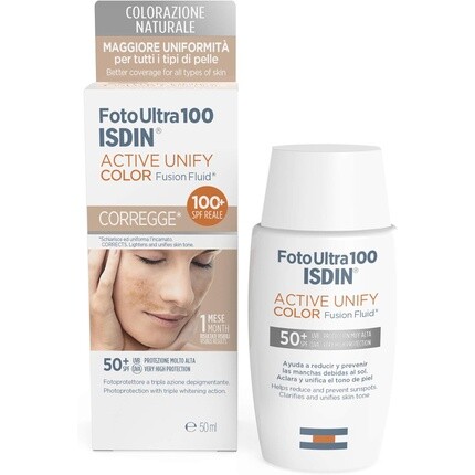 

Isdin FotoUltra 100 Active Unify Color Fusion Солнцезащитный крем для лица SPF50+ 50 мл