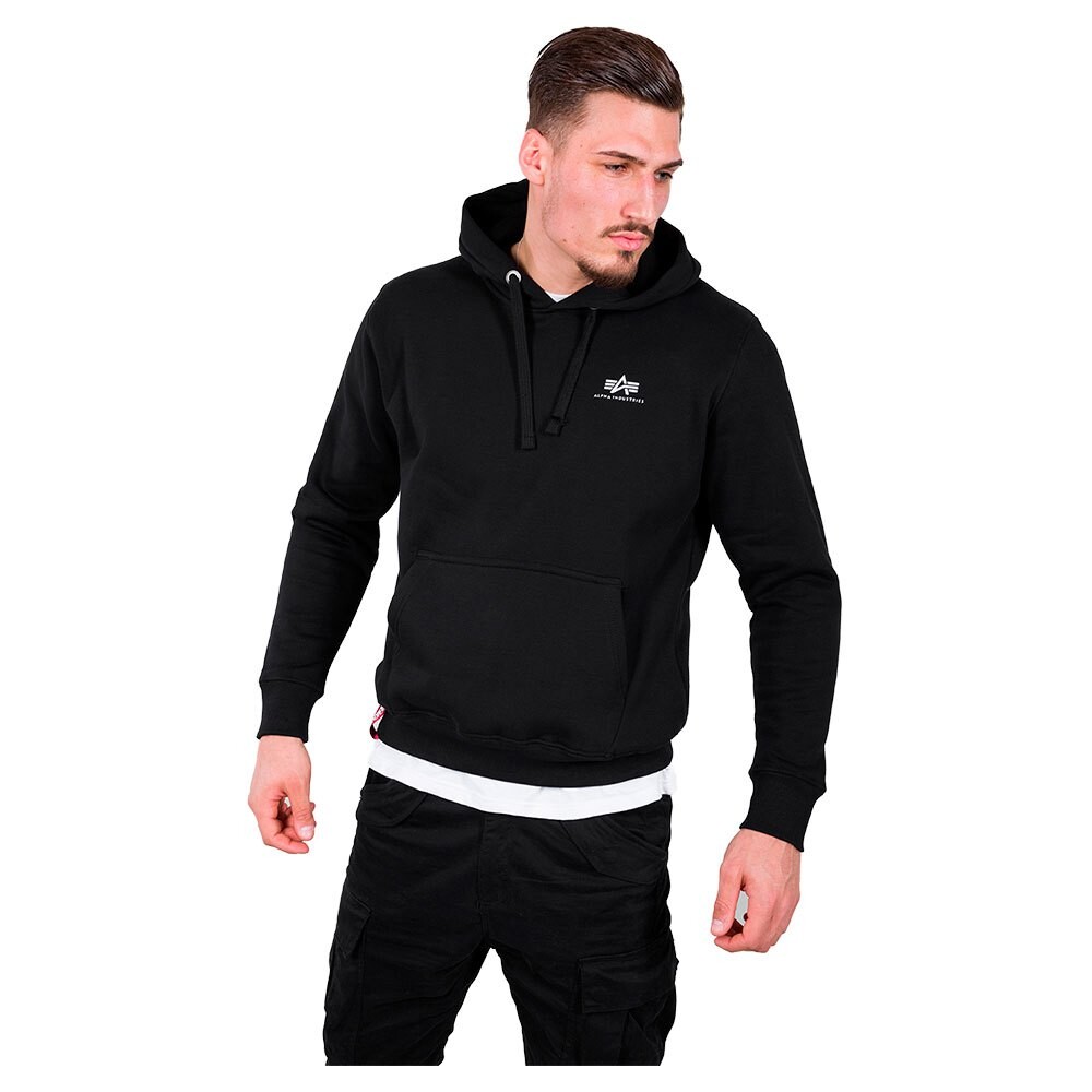 

Худи Alpha Industries Basic Small Logo, черный