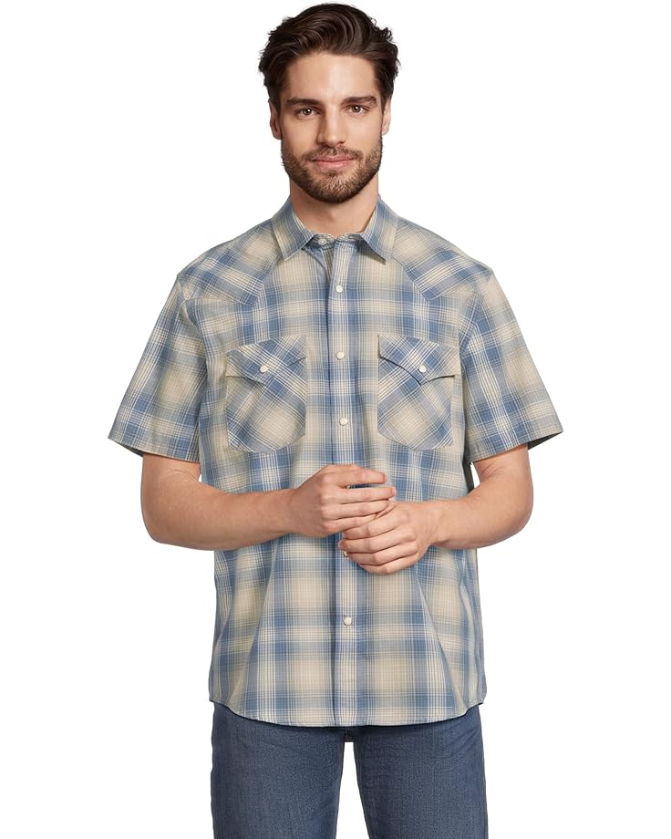 

Рубашка Pendleton Frontier Shirt Short Sleeve, цвет Blue/Green Plaid
