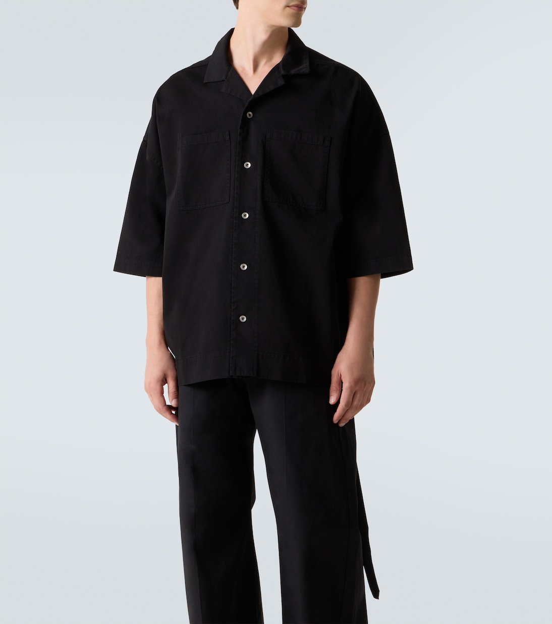 Рубашка Magnum Tommy свободного кроя из хлопкового твила Rick Owens, черный — фото 3