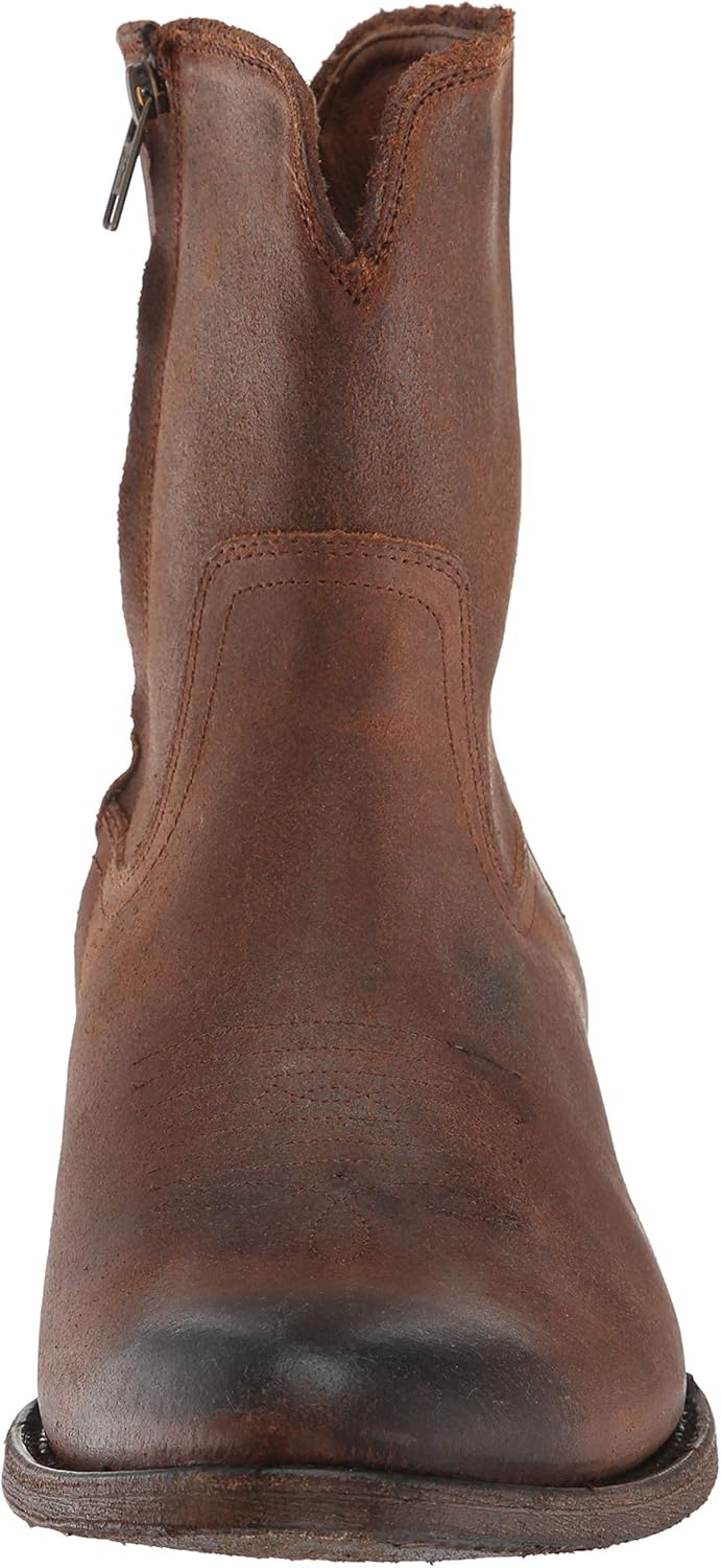 Мужские ботинки Frye Austin Inside Zip - стильная, прочная кожаная обувь с амортизирующей стелькой для комфорта и боковой застежкой-молнией, ковбойский стиль, коричневый — фото 2
