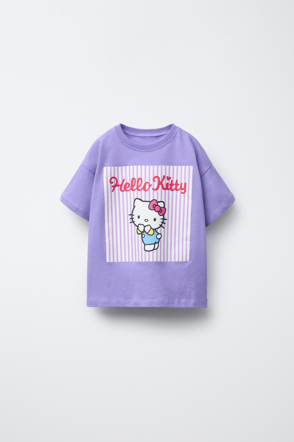 

Футболка в полоску hello kitty ZARA, цвет Lilac
