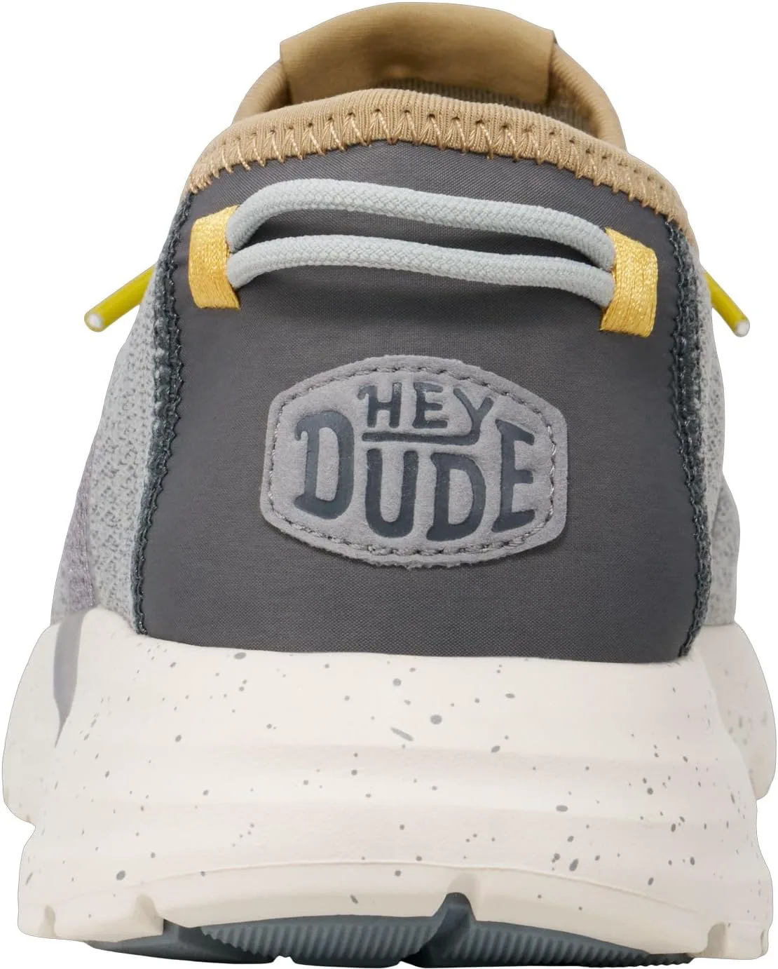 Лоферы HEYDUDE Mens Sirocco Mens Name ‎HEYDUDE, светло-серый/белый — фото 4