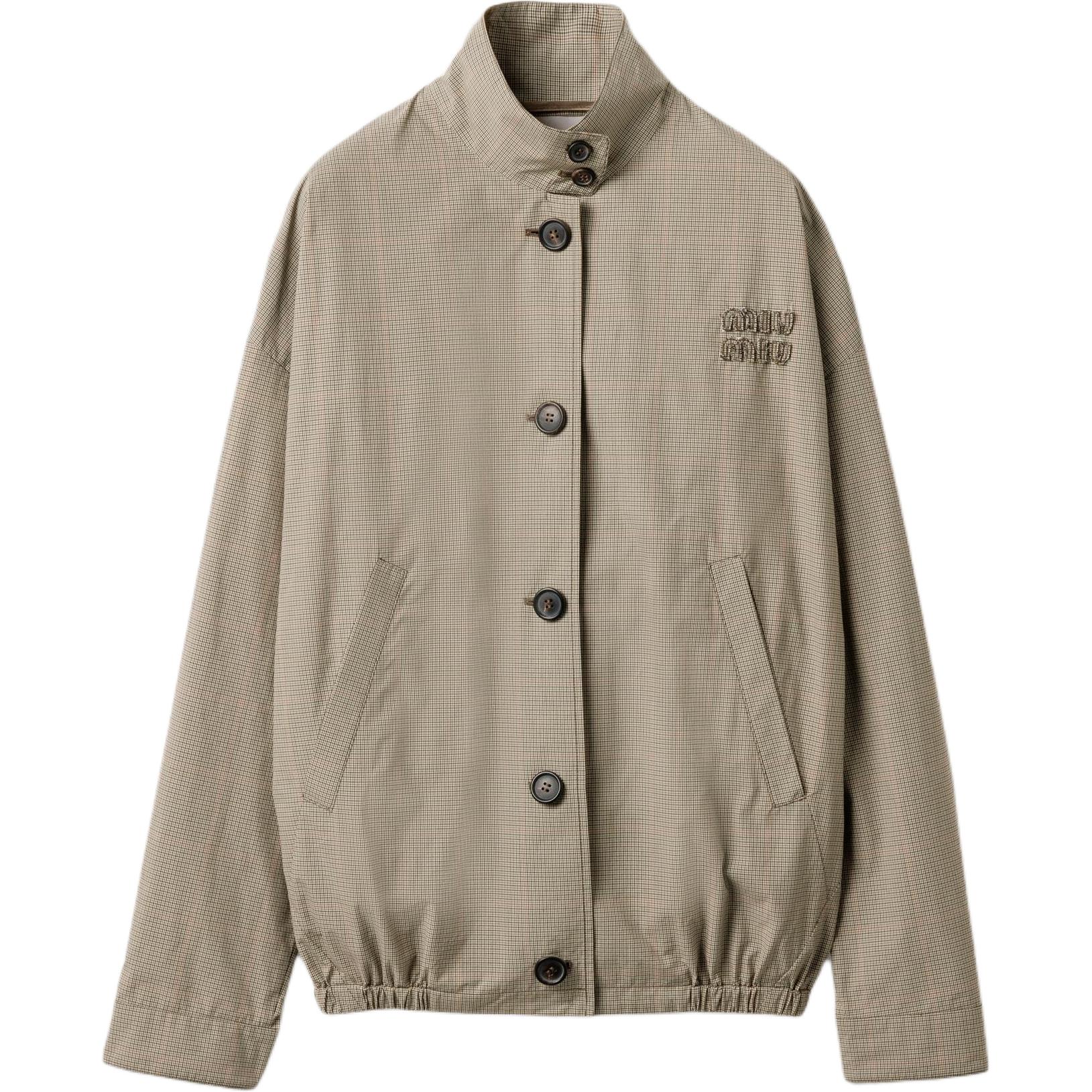 

MIU MIU Клетчатая куртка, Olive Green