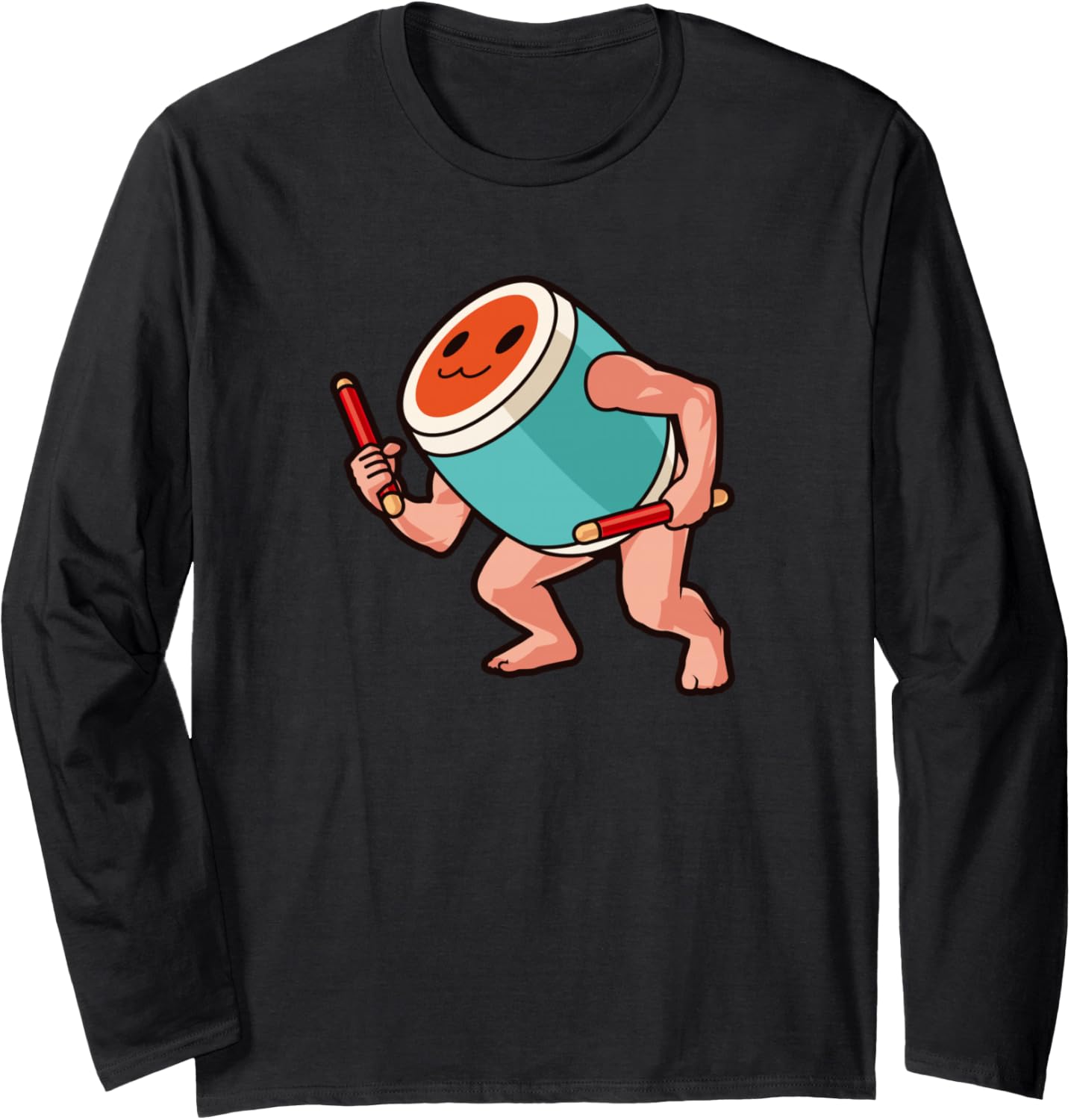 

Футболка с длинными рукавами Мастер игры на барабанах тайко Bandai Namco Entertainment Inc., черный