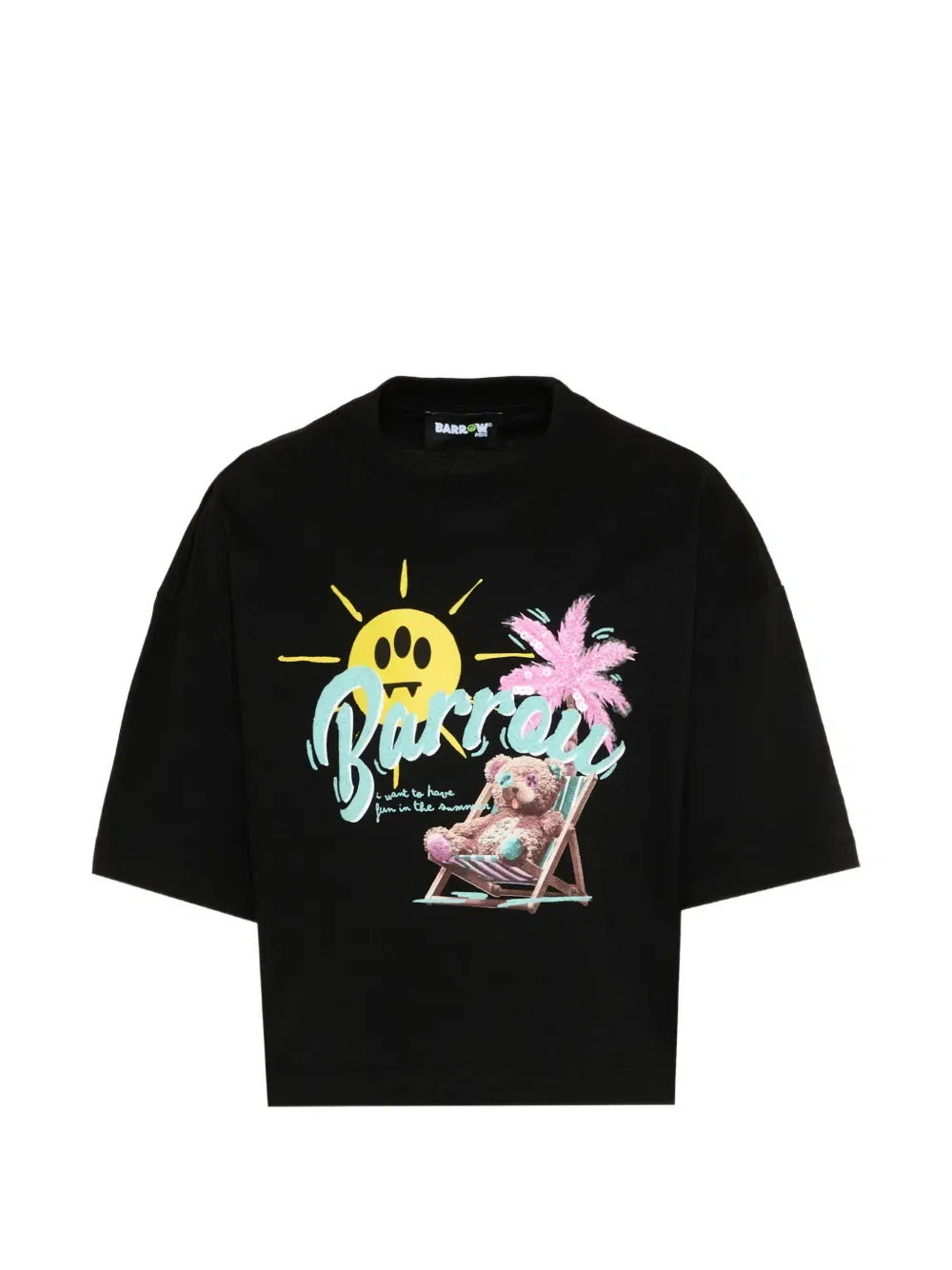 Футболка с коротким рукавом и графическим принтом Barrow Kids, черный