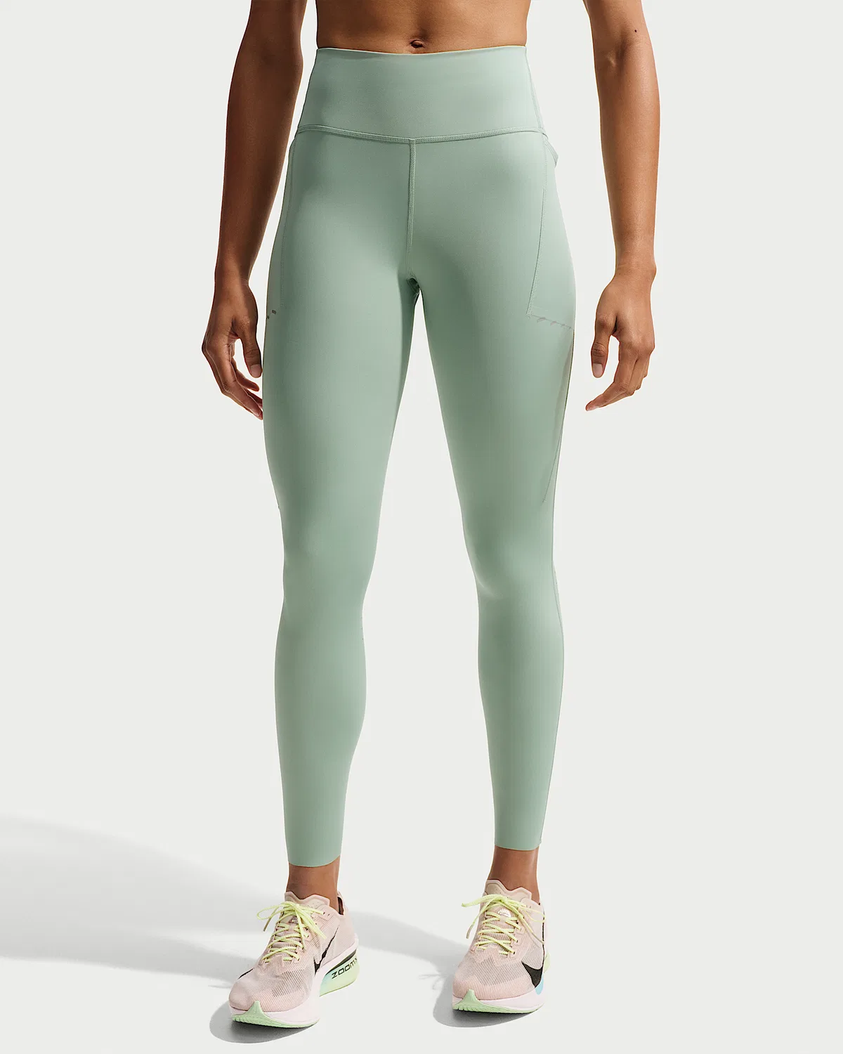 Женские леггинсы для бега Nike Swift с высокой посадкой 7/8 и карманами, Steam — фото 2