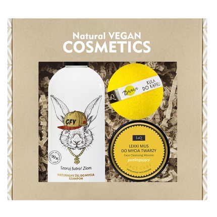 

Набор косметических средств Music Rabbit Shampoo And Washing Gel 300ml, Exfoliating Face Wash Mousse 70g, Banana Bath Bomb 120g