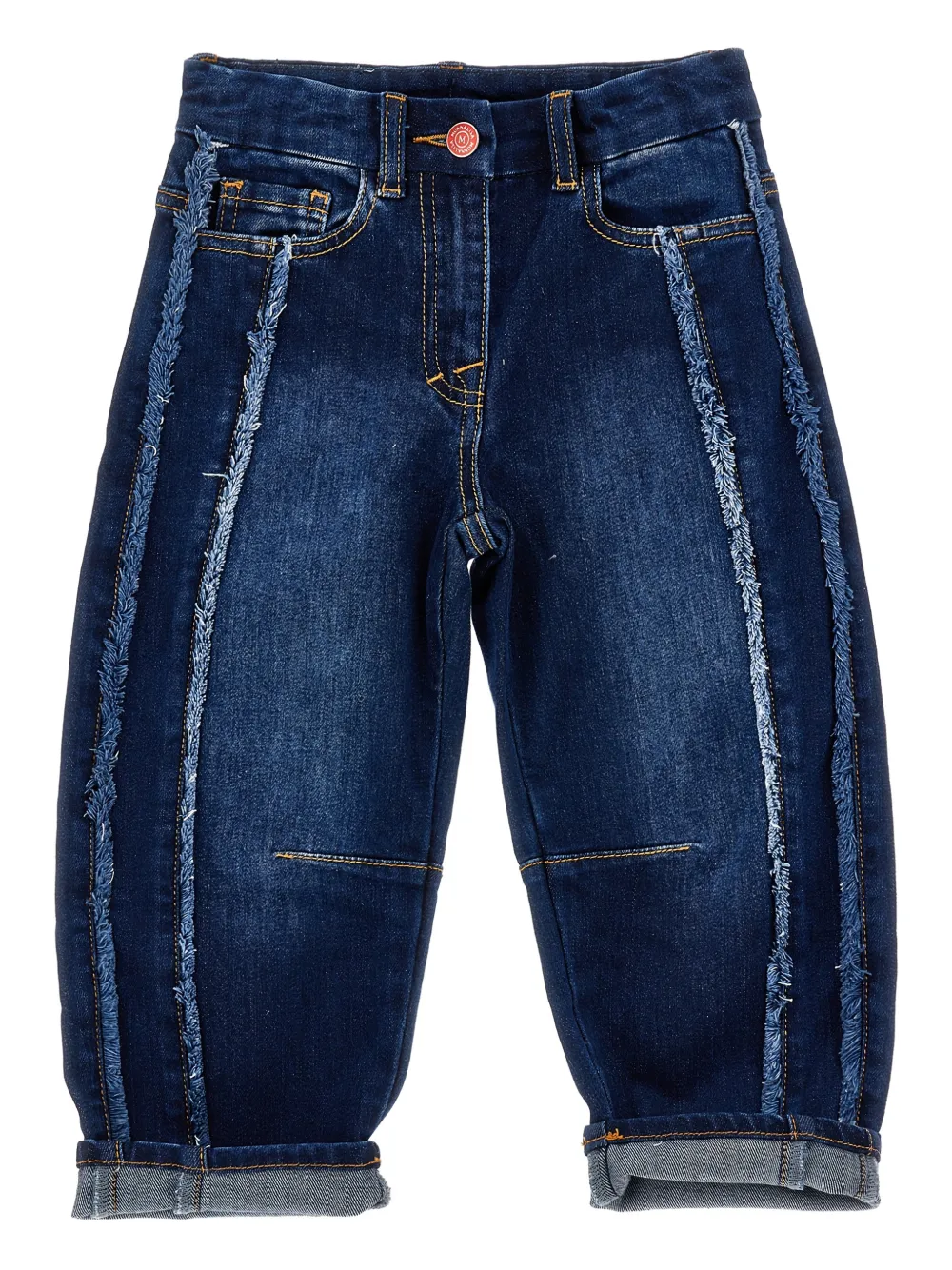 

Джинсы с бахромой из коллаборации с Hello Kitty Monnalisa, синий