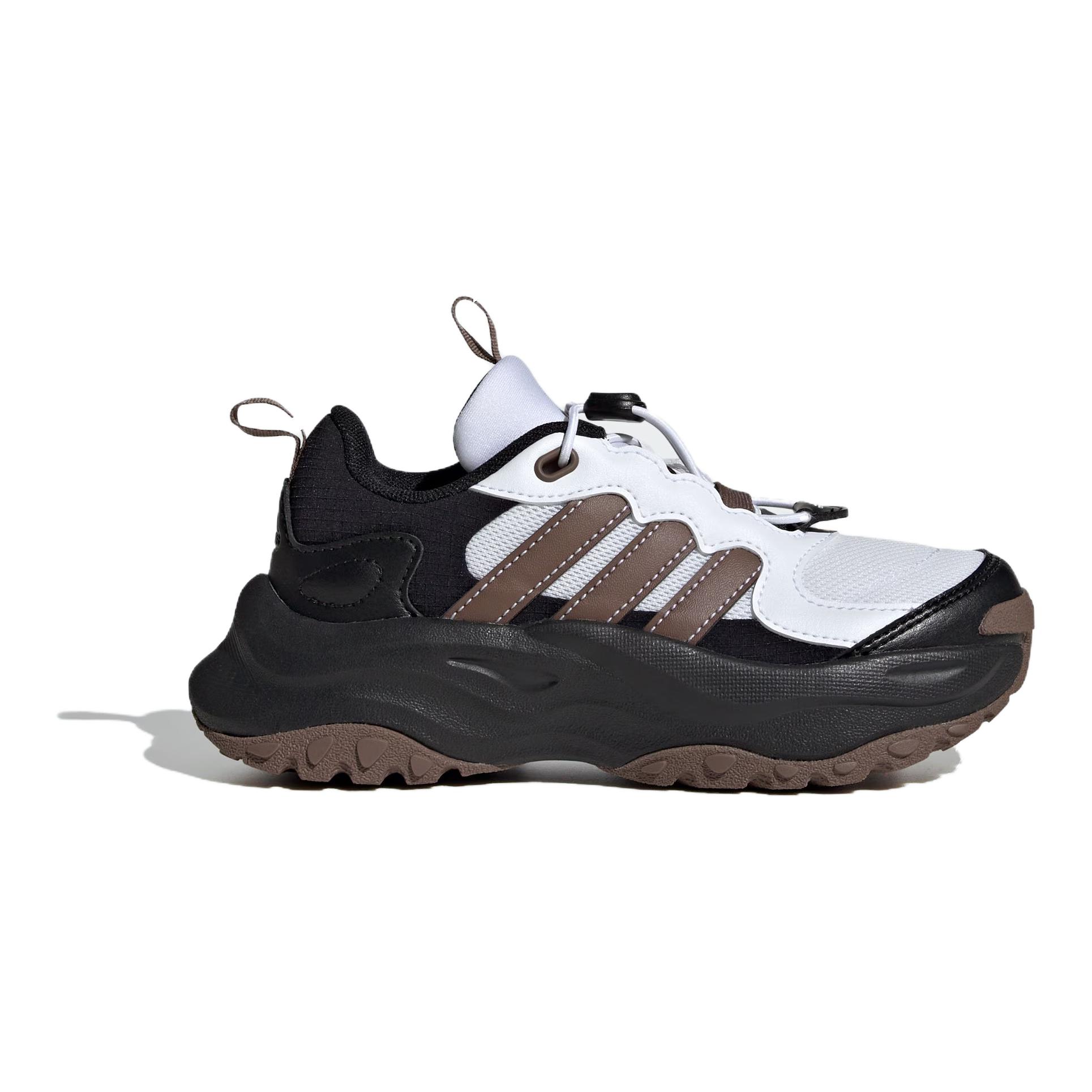 Adidas Детские кроссовки Maxxwavy с противоскользящей амортизацией, низкие, цвет черный, белый, коричневый — фото 2