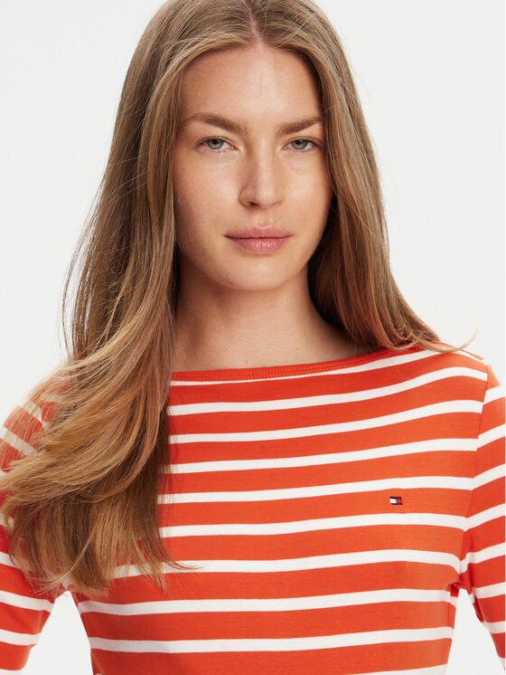 Облегающая блузка New Cody WW0WW40589 Tommy Hilfiger, оранжевый — фото 4