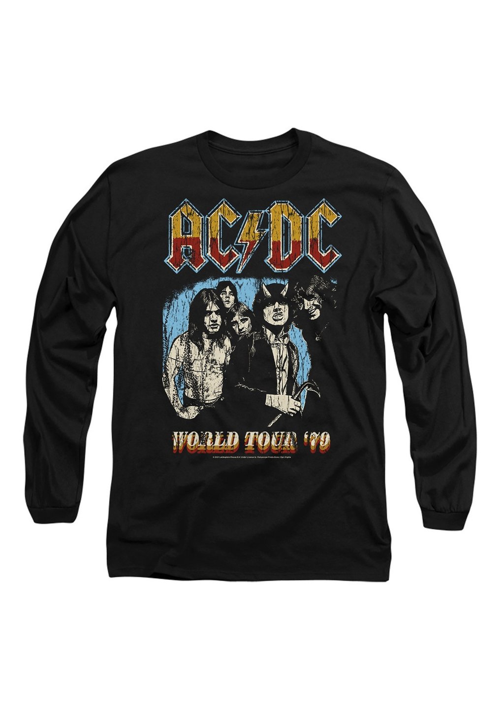 

Топ с длинными рукавами AC/DC WORLD TOUR '79 Cotton Soul, черный