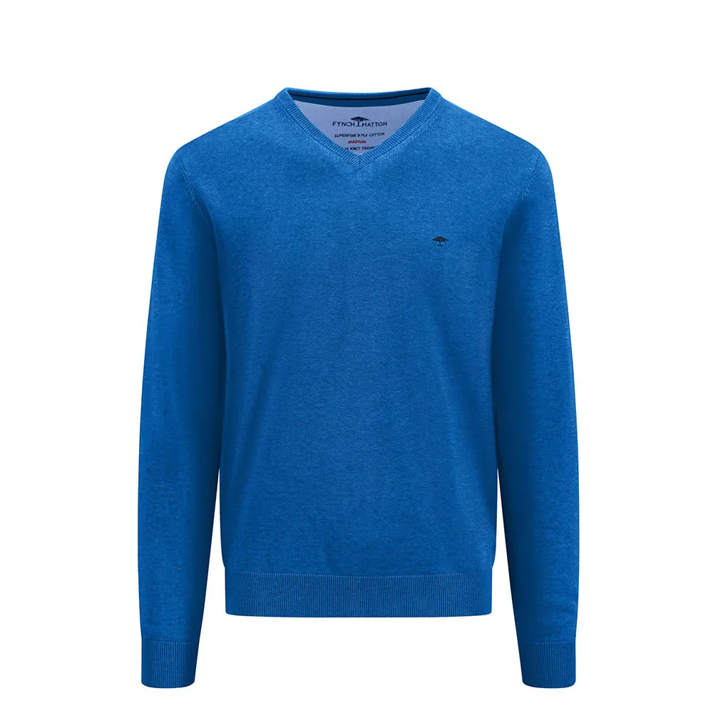 

Свитер Fynch Hatton Superfine v neck, синий