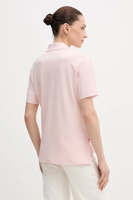 Поло из лиоцелла Lacoste, розовый — фото 3