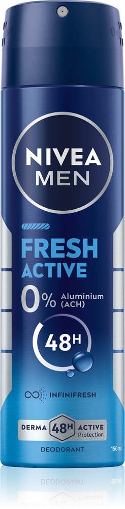 

Мужской свежий активный спрей-дезодорант Nivea, 150 мл