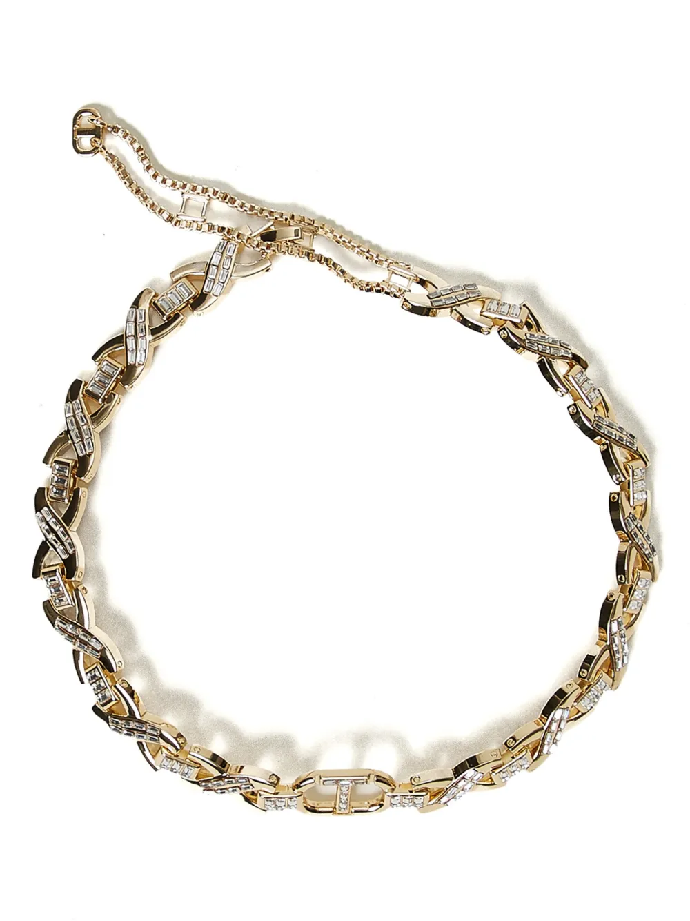

Колье Oval T со стразами TWINSET, золотой