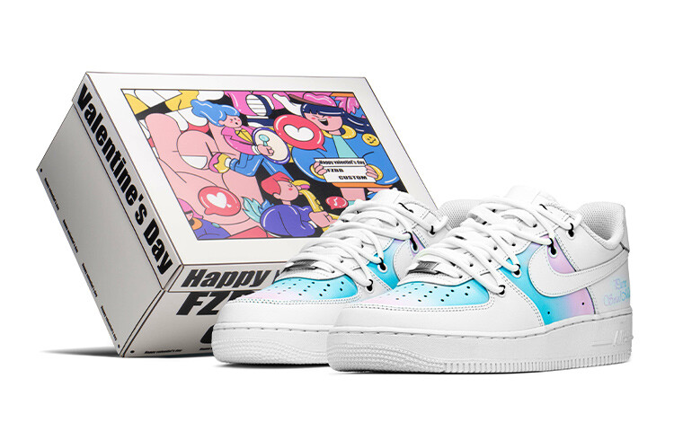 

Кроссовки для скейтбординга Air Force 1 женские низкие розовые/синие Nike, Синий, Кроссовки для скейтбординга Air Force 1 женские низкие розовые/синие Nike