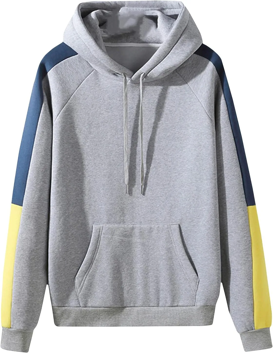 

Мужской худи с цветными блоками и карманом tuduoms