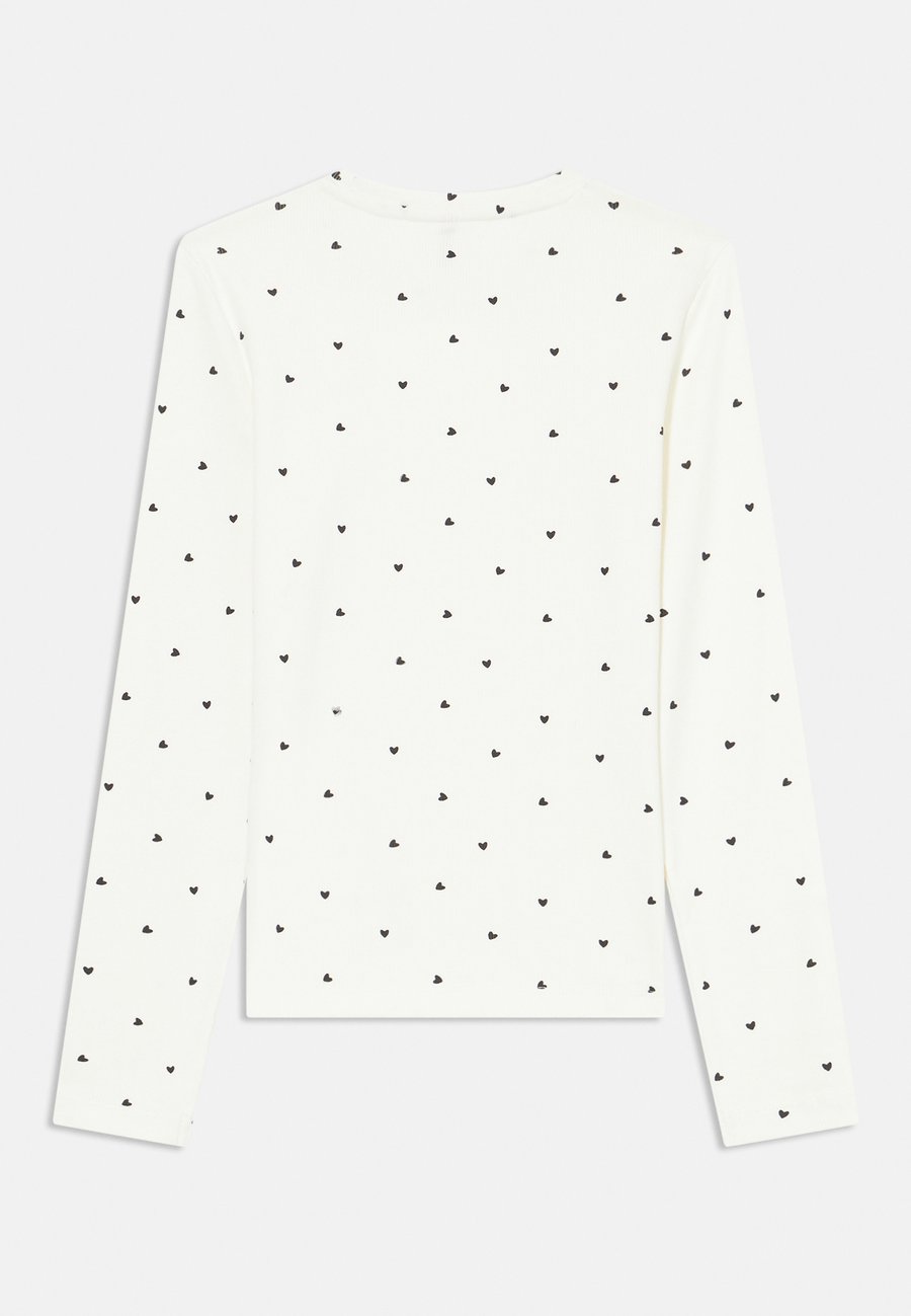 Топ ONLY GIRLS KOGTRINNY LIFE O NECK, Cloud Dancer/Black/Off-White — фото 2