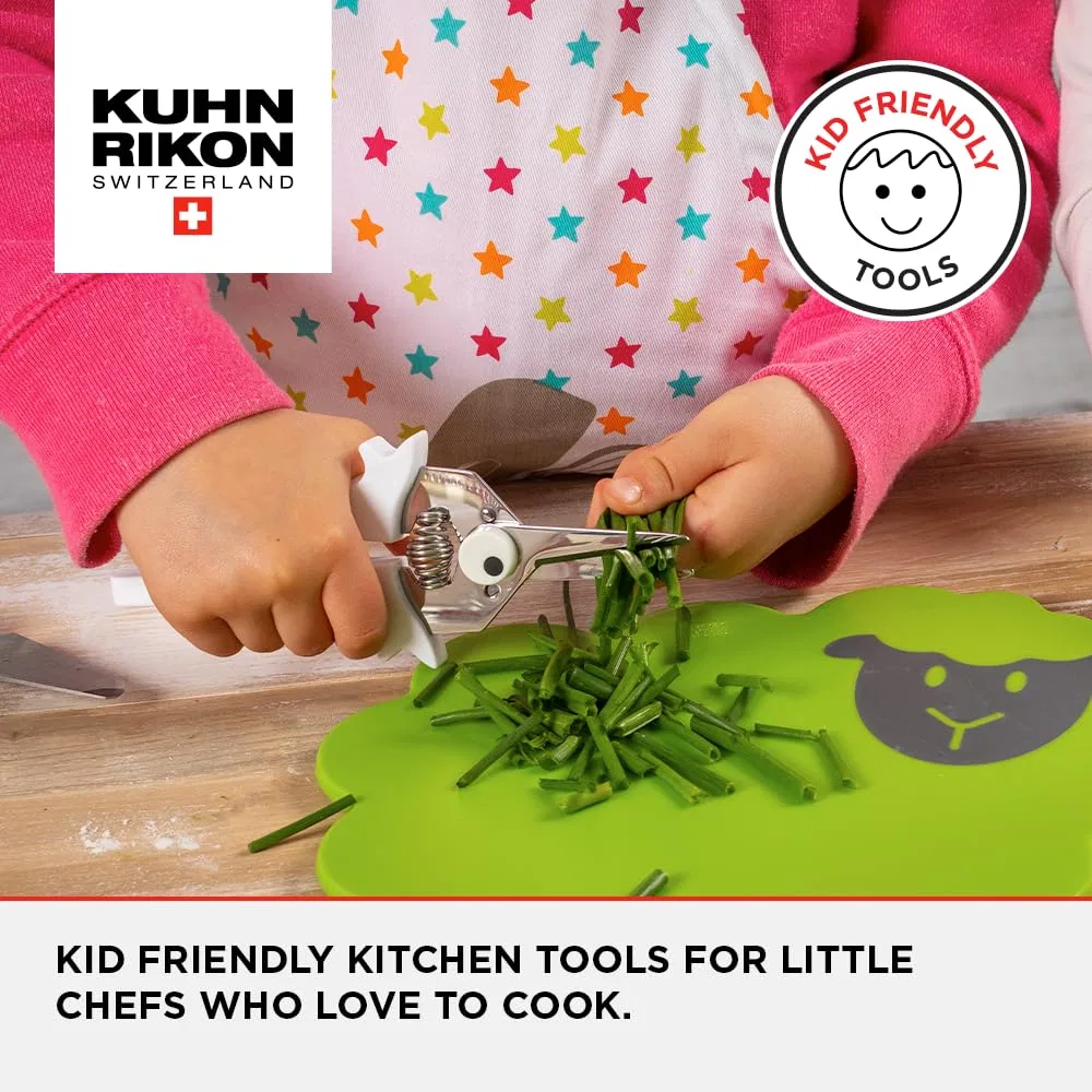 Детский кухонный набор ножей и ножниц «KinderKitchen» розово-фиолетовый от Kuhn Rikon — фото 2