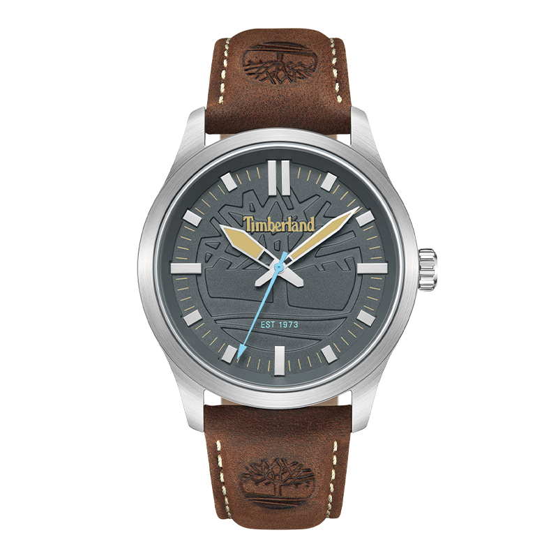 

Timberland Наручные часы Rambush Collection с кварцевым механизмом, кожаным ремешком и черным циферблатом, мужские часы