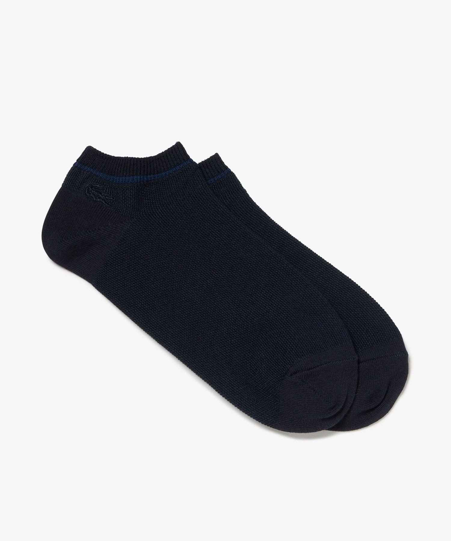 Короткие носки с логотипом крокодила в тон LACOSTE, Navy