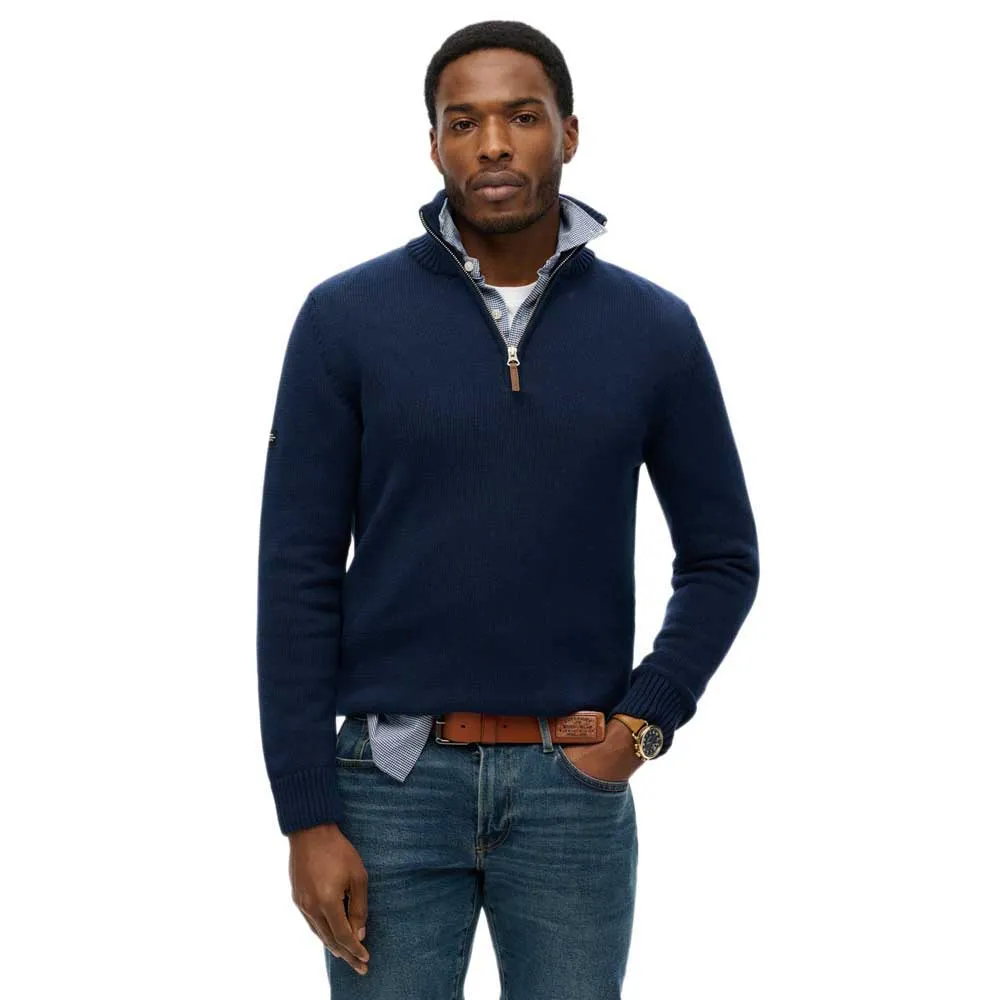 

Свитер Superdry Classics Henley Knit, синий