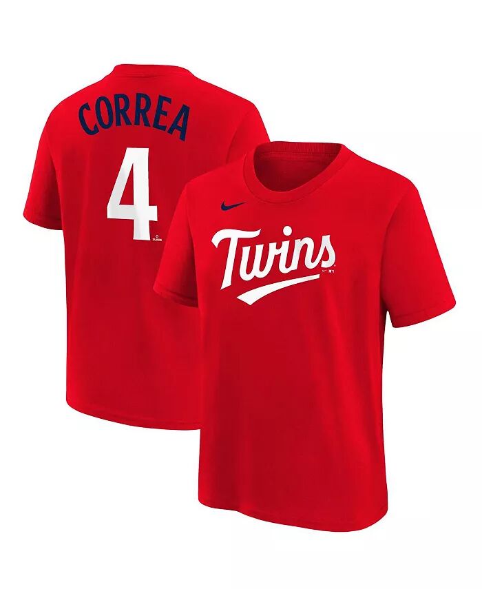 

Футболка с именем и номером игрока Big Boys Carlos Correa Red Minnesota Twins Nike