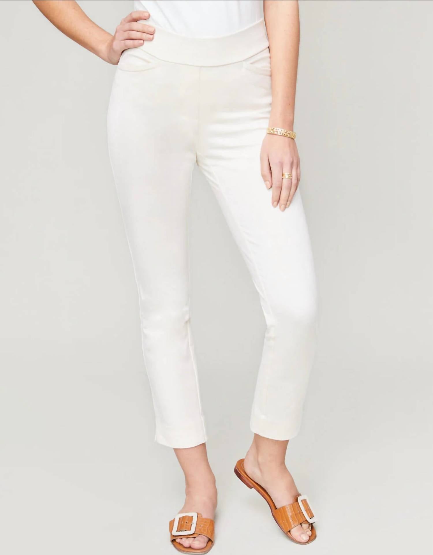 

Брюки Maren на резинке в цвете сливочного крема Spartina 449, кремовый