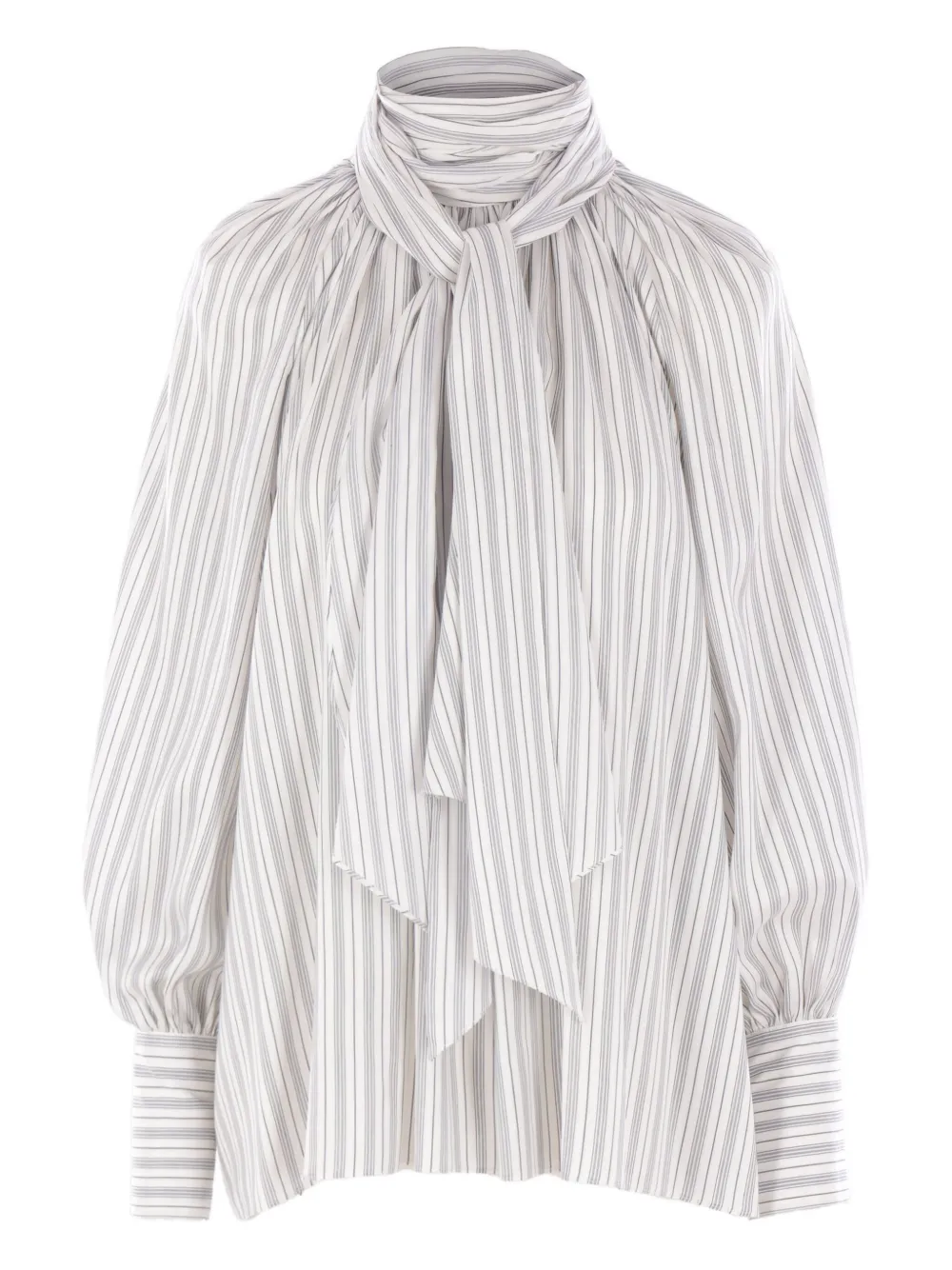 

Блузка с шарф-воротником и рукавами "фонарик" phaeonia, белый