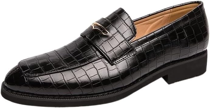 

Мужские классические кожаные лоферы, деловая кожаная обувь, без застежек, нескользящая и износостойкая, для повседневной носки, вечеринок, свадеб Zestrelax, черный