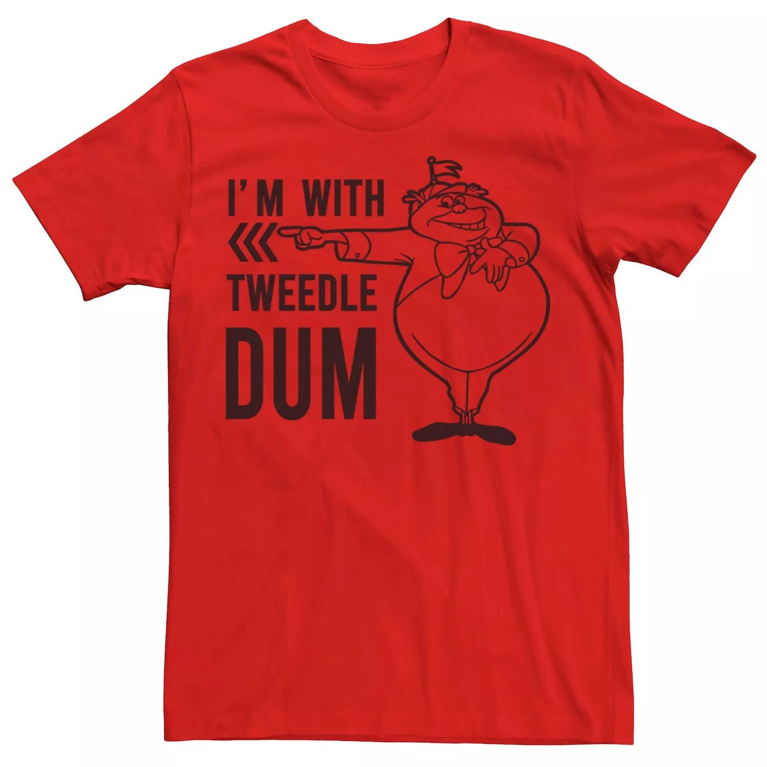 

Мужская футболка Alice In Wonderland I'm With Tweedle Dum Line Art Disney