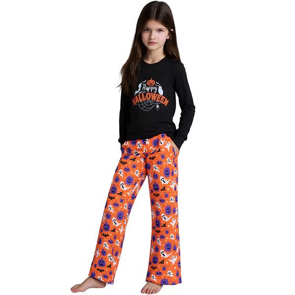 

Детский комплект пижамы Halloween с принтом тыквы Inspire Chic