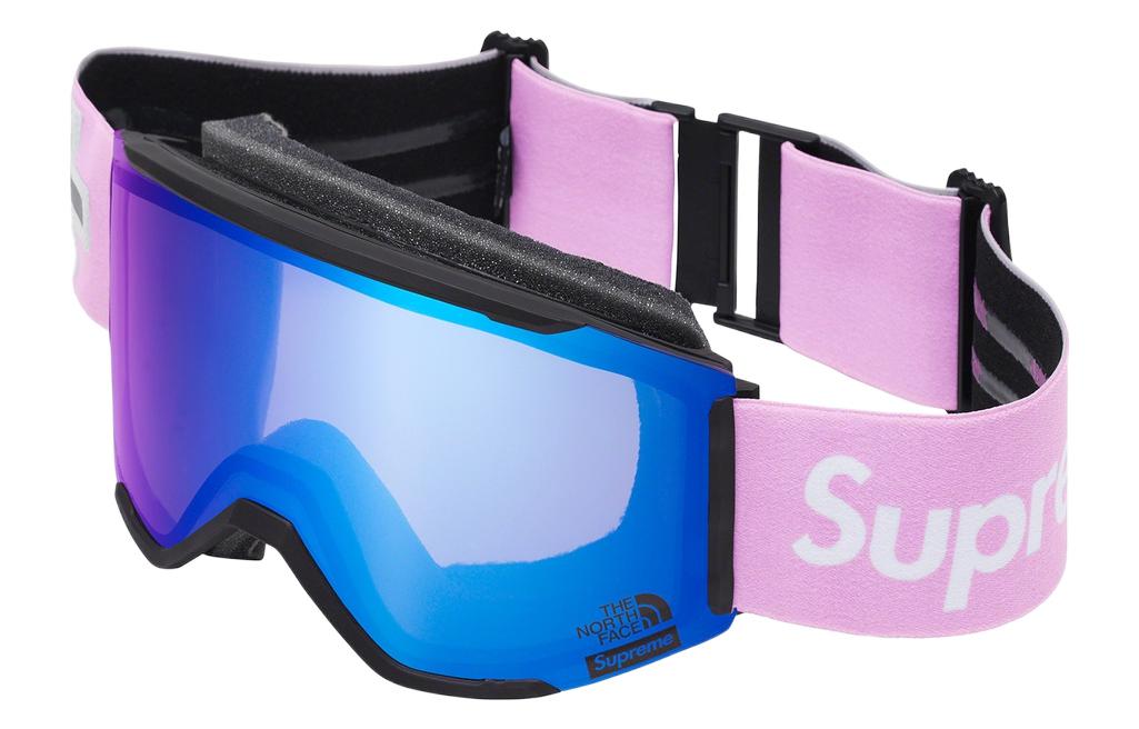 

Ветрозащитные унисекс лыжные очки Supreme, синий lens+розовый lace-up