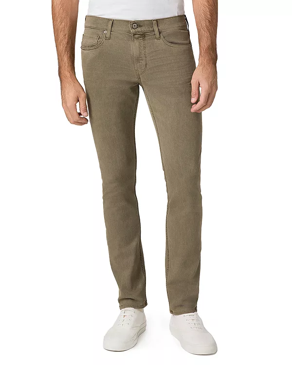 

Джинсы Lennox зауженного кроя в винтажном темно-зеленом цвете. Paige, зеленый