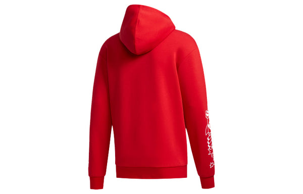 Толстовка neo m art hdy limited contrasting colors printing pullover red Adidas, красный — фото 2