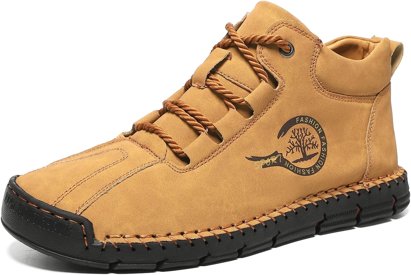 

Мужские кожаные итальянские ручной работы ботинки чукка на щиколотку, шнуровка, модные, водонепроницаемые, удобные, нескользящие, средние по высоте, короткие ботинки для улицы, прогулок, кеды Nxnbhsl, желтый