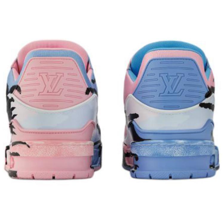 Кроссовки Low-Top для скейтбординга Унисекс Синий Розовый LOUIS VUITTON — фото 4