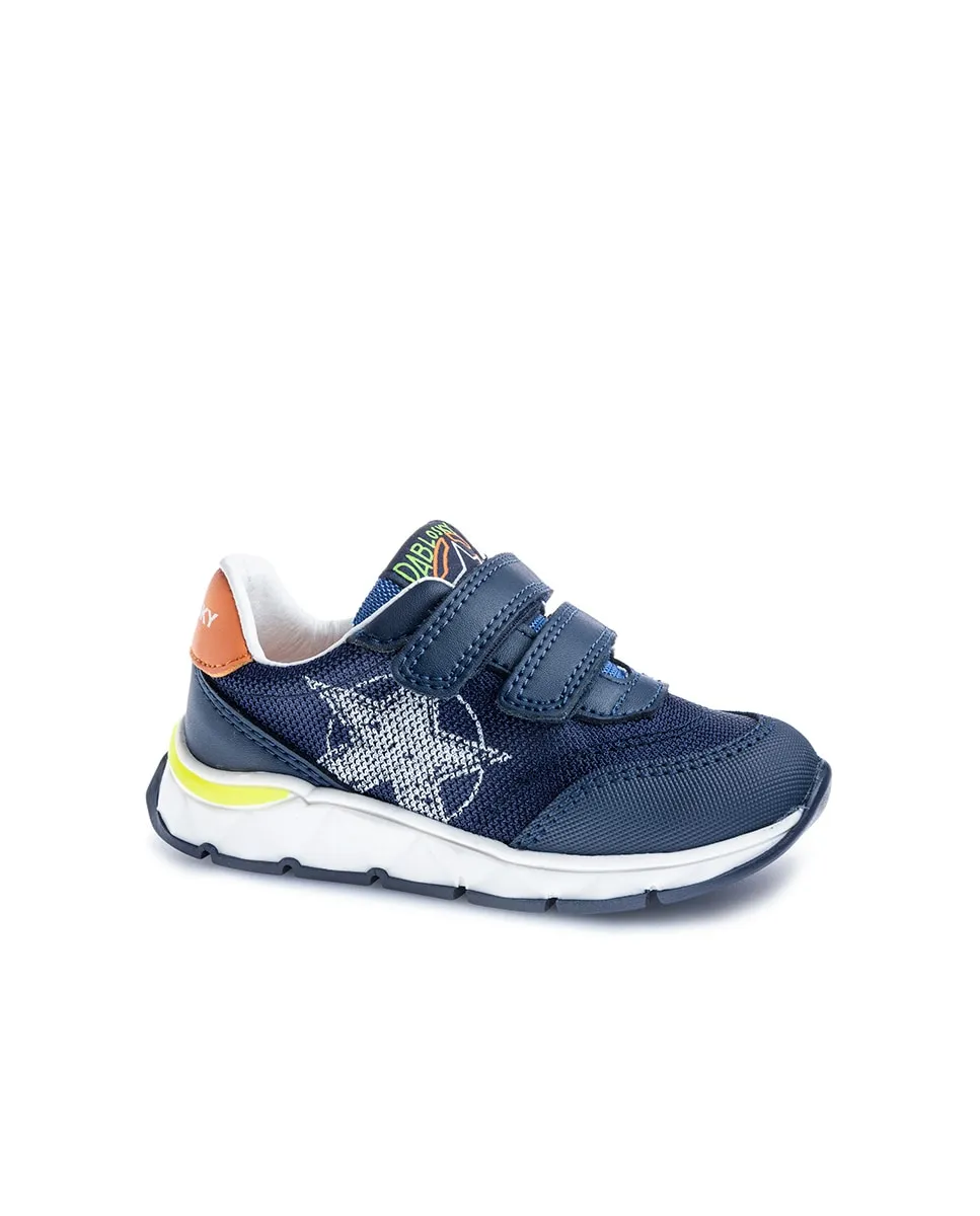 

Детские кожаные спортивные кроссовки Pablosky, темно-синий/оранжевый