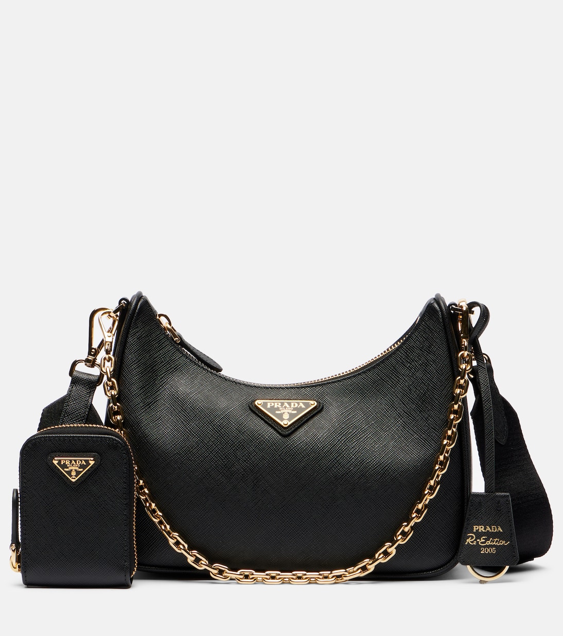 

Кожаная сумка через плечо Re-Edition 2005 Prada, черный