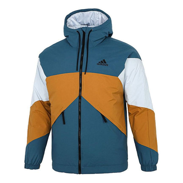 

Куртка thermal back to sport jacket 'teal brown white' Adidas, мультиколор
