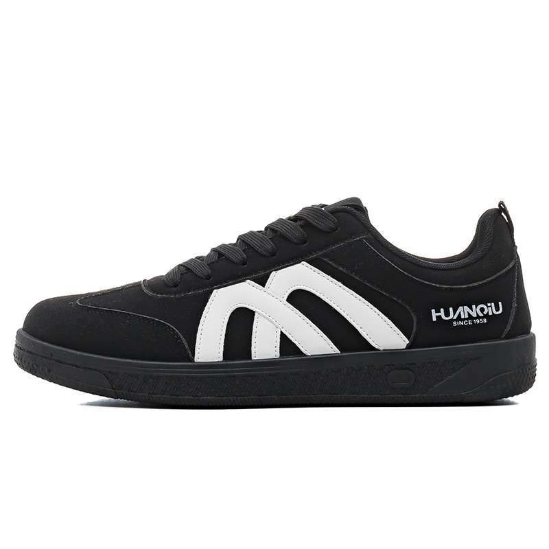

HUANQIU Мужские черные повседневные кроссовки Low Top Abrasion Resistant Breathable Slip Resistant